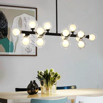Nordic Luster Svetlá, svietidlá suspendus LED Osvetlenie Zariadenie Black Gold Magic Bean Závesné Lampy Bublina Jedáleň, Obývacia