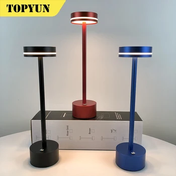 Lampy nočný stolík spálňa lampa LED nabíjacie prenosné dotyk stolná lampa bar stmievateľné dekoratívne lampy