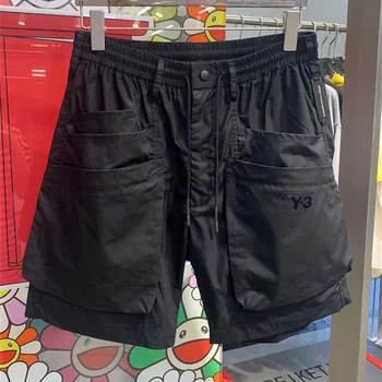 Yohji Yamamoto SS22 Nové Produkty Letné Módne Čierne pracovné Nohavice Šortky Bežné Športy na Pláži Nohavice Muž