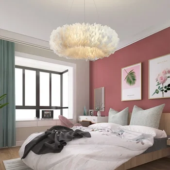 Nordic Jednoduché Farebné Luster Moderné Pierko Led Prívesok Svetlo pre bývanie, Stravovanie, Detské Izby, Spálne, Domova Hanglamp
