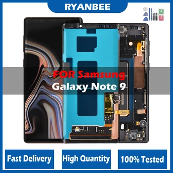 PÔVODNÉ Super AMOLED Displej Pre SAMSUNG Galaxy Note 9 LCD Displej Poznámka 9 Displej N960 N960F Dotykový Displej S Rámom