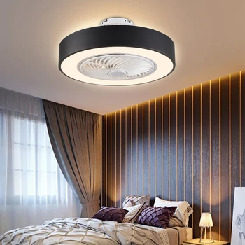55 cm Uzavreté Kolo Stropný Ventilátor Svetlo LED, Diaľkové Ovládanie Lustra, Ventilátor Lampa