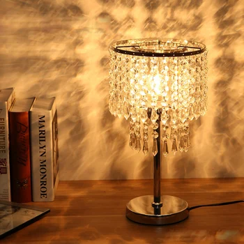 Moderný minimalistický crystal stolná lampa Európskej spálňa posteli stolná lampa luxusné K9 dekoratívne domov E27 žiarovka svietidlá