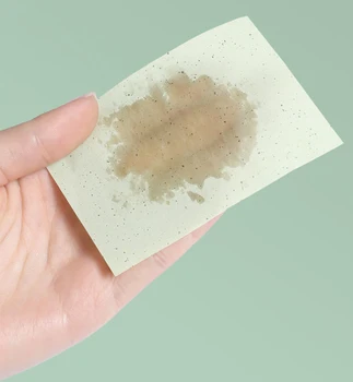100ks Tváre Absorpčný Papier Oil Control Obrúsky Podložka Zelený Čaj List Mastnú Tvár Olej Blotting Papier Facial Cleanser make-up Nástroj
