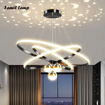 Moderné Led Prívesok Svetlo Nordic Módne Kruhové Lampa Black Zlatý Luster, Spálne, Obývacia Izba, Kuchyňa Závesné Osvetlenie