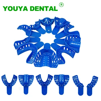 10pcs/set Zubné Plastové Dojem, Tácky Protézy Model Materiálov Zuby Držiteľov Stomatológia Ústnej Hygieny Klinika Zubár Produkty