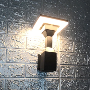 LED vonkajšie nástenné svietidlo, jednoduché námestie dvere čelová lampa, die-cast, hliníka, chodby, balkón, nočné lampy, exteriérové steny villa lampa