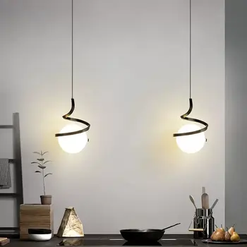Moderné LED Prívesok Osvetlenie Vnútorné Osvetlenie Sklo Visí Lampa Pre Domáce písacie Stoly, Nočné Kuchyňa Obývacia Izba Dekorácie Svetla