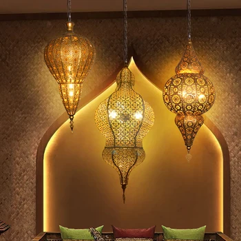 luster moderný prívesok svetlá Juhovýchodnej Ázie železa dekoratívne domáceho prostredia visí lampa jedáleň, izba dekor vnútorné lesk