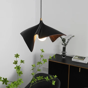 Moderné, Jednoduché, Kreatívne LED Prívesok na Čítanie Retro Autor Listu Živice Visí Svetlá pre Obývacia Izba Home Stay Bar Spálňa Osvetlenie