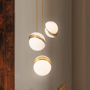 Moderný Prívesok Lampa Luxusné Zlaté Sklo LED Loptu Tienidlo Závesné Svietidlá Svietidlá Pre Jedálne, Spálne Dekorácie Osvetlenie