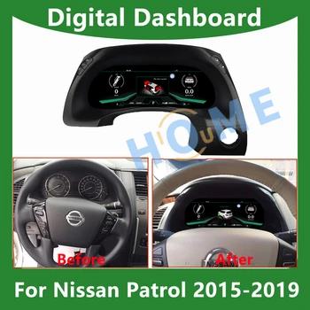 Digitálny Panel Panel Virtuálneho združenom Kokpitu LCD Rýchlomer Pre Nissan Patrol 2015-2019
