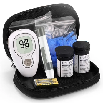 COLEBY hladiny Glukózy v Krvi Meter S 100ks Testovacie Prúžky & Lancets Pre Diabetes Glucometer Monitor Zdravotníckych Pomôcok Cukru v Krvi Monitor