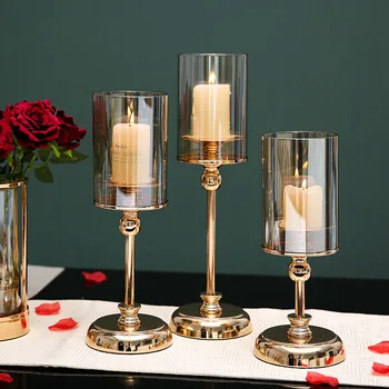 Európskom štýle sviečkový ozdoby svetlo luxusné romantickú večeru pri sviečkach rekvizity atmosféru usporiadanie dodávky svadbu