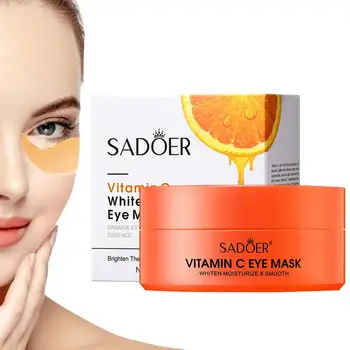 Vitamín C Očné Škvrny 60Pcs Prírodných Pod očami Hydratačné Gélové Podložky Ženy Muži Skincare Eye Nálepky Redukovať Tmavé Kruhy Očné Tašky
