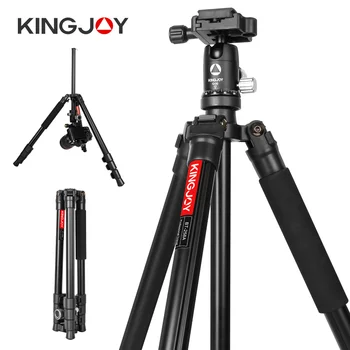 KINGJOY 61 Palca Fotoaparát, Statív pre DSLR Prenosné Hliníkové Cestovné Mobil Držky s 360-Stupňový Panoramatický Loptu Hlavou Rýchle Uvoľnenie
