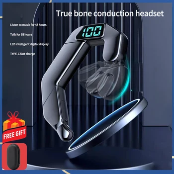 ucho, kosti slúchadlá Bluetooth 5.3 TWS Bezdrôtový Športové Headset Business Jazdy Volať Non-in-Ear Kostné Vedenie Koncept Headset
