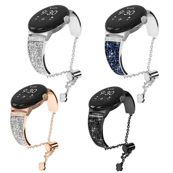 Sledujte Kapela Stick Diamond Kovové Watchbands Pre Pixel Watc h Popruhy Nahradenie Kapela Watchband Náramok Príslušenstvo