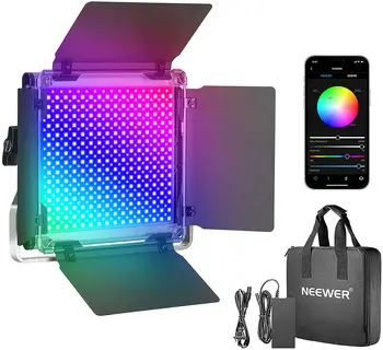 Neewer 660 RGB LED s APP 0-360 Nastaviteľné Farby Control Video Svetlo, Fotografie, Video Studio DSLR Fotoaparát Svetlo