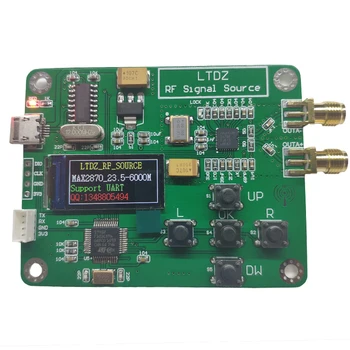LTDZ MAX2870 0.96 palcový OLED STM32 23.5-6000MHz Zdroj Signálu Modul USB 5V Powered Frekvencia a Režimy Príslušenstvo