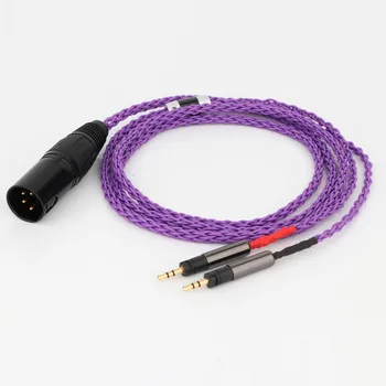 Nový 4-pin XLR Vyváženú HiFi Kábel Audio Upgrade Kábel Pre Audio-Technica ATH-R70x Profesionálne Slúchadlá Silver Plated
