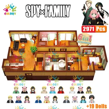 Obľúbené Anime Arnia Spy x Rodina Obývacej Izbe Stavebné Bloky Mini Akčné Figúrky Dom Tehly Hračky Pre Deti Vianočné Darčeky