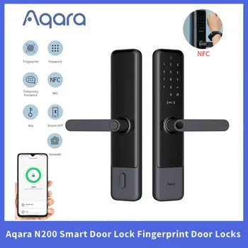 Aqara N200 Smart Dverí Zamky Odtlačkov prstov Zámky Pre Bluetooth Heslo NFC Odomknúť Mi Domov Apple HomeKit Smart Home