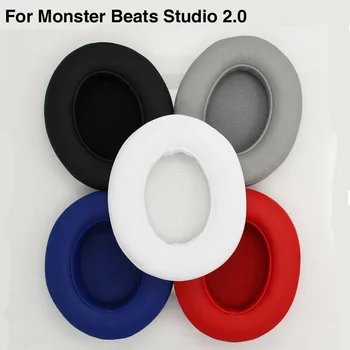 2 ks/pár Kožené Slúchadlá Pena Pre Monster Beats Studio 2.0 3.0 headset uší puky Hubky vankúš Slúchadlá Náhradné Kryty