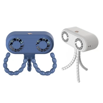Y9RF Octopus Kočík Ventilátor 600mAh USB Nabíjateľné Ručné Outdoor, klimatizácia