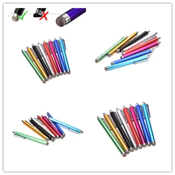 11.2 cm Kovové Oká, Jemné Bod Kolo Tenké Tip Kapacitný Stylus Pen Tablet Stylus Pen Pre iPad 2/3/4/air/mini náhodné farby