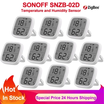 SONOFF SNZB-02D Zigbee 3.0 LCD Smart Teploty Vlhkosti Snímač, Diaľkové Monitorovanie v Reálnom čase Správnosť Cez eWelink Alexa Google