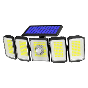 5 Hláv Solar 300 LED Svetlo, Vysoký Jas Odolné Lampy Na Dvore, Záhrada A detské Ihrisko