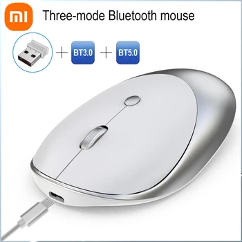 Xiao Blue-tooth Tri Režimy Wireless Mouse Ergonómia Optické Stlmiť Myš Pre HXSJ T36 Notebook PC Office