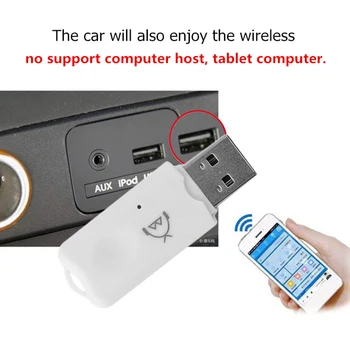 USB 2.1 Bluetooth-Kompatibilné Hudobné Prijímač, Adaptér Do Auta, Bezdrôtové Audio Adaptér Dongle S Mikrofónom Pre Reproduktor Telefónu