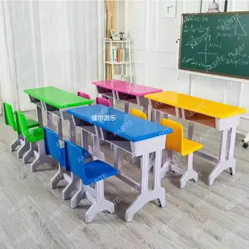 Materská škola škôlka stôl a stoličky nastaviť, plastové lesklý stôl a stoličky, základné školy, príprava triedy, doučovanie triedy