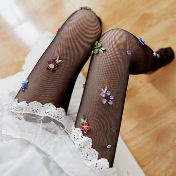 Ženy Ultra-tenké, Odolné Úplnej Pokušenie Hodváb Osadenie Vyšívané Kvet Pantyhose Oka ponožky