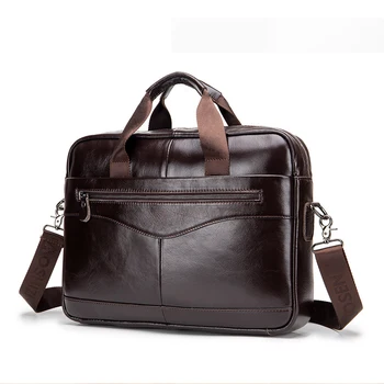AIWITHPM pánske aktovky taška pánske originálne kožené laptop taška business tote pre dokument office prenosný notebook taška cez rameno