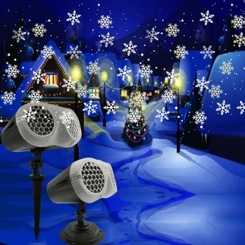 Atmosféra Lampa Abs Rotujúce Nepremokavé Vianoce Vzor Comkes Dynamické Vonkajšie Snowflake Projektor Svetlá Dovolenku Osvetlenie 9w