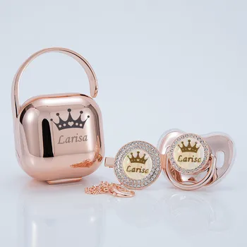MIYOCAR osobné rose gold bling cumlík a klip cumlík box set BPA free figuríny Luxus