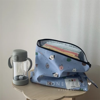 Kórejský Multifunkčná Detská Plienka Taška Oxford Prenosné Maminku Taška pre Novorodenca Položky Nappy Caddy Taška Cestovné Kozmetické Tašky