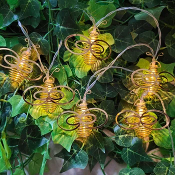 Dekor String Svetlá Bee Modelovanie String Ľahké batériové Rozprávkových Svetiel pre Vnútorné Spálňa Strán, Svadby, Terasa, Vianoce