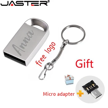 JASTER USB 2.0 Mini Kovové Flash Disk 4 GB 8 GB 16 GB 32 G 64GB pero jednotky nepremokavé usb kl ' úč Vysokej rýchlosti zadarmo vlastné logo