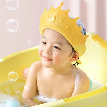 Nastaviteľná Veľkosť Deti Šampón Spp Koruny Baby Sprcha Spp Cartoon Vaňa Clonu Dieťa Vlasy Štít Na Ochranu Sluchu Nepremokavé