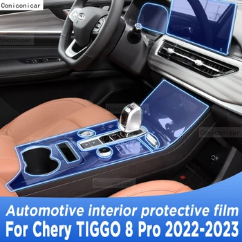 Pre Chery TIGGO 8 Pro 2022-2023 Prevodovka Paneli Navigácie Automobilový priemysel Interiér TPU Ochranný Film Anti-Scratch Nálepky