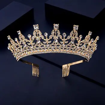 Kráľovná Koruny Drahokamu Hlavový Most Princezná Koruny Svadobné Šperky, Svadobné Koruna Kórejský Štýl Svadobné Pokrývku Hlavy Ženy Tiara