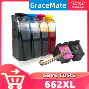 GraceMate 662XL Ink Systém Dodávok Ciss Náhrada za hp662 HP 662 XL Atramentová Kazeta pre Deskjet 1015 1515 2515 2545 2645 3545