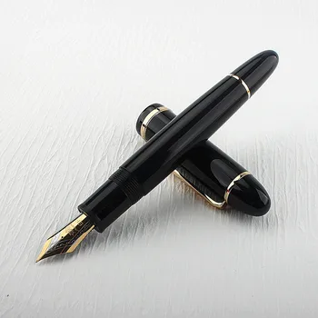 JinHao X159 Akryl Black Plniace Pero Kovovú Sponu Rozšírené Jemné Nib F 0,5 mm
