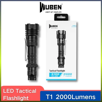 WUBEN T1 Taktické LED Baterky LUMINUS SST40 LED 2000Lumens Typ-c Nabíjateľné S 18650 Batérie Troch Svietidla