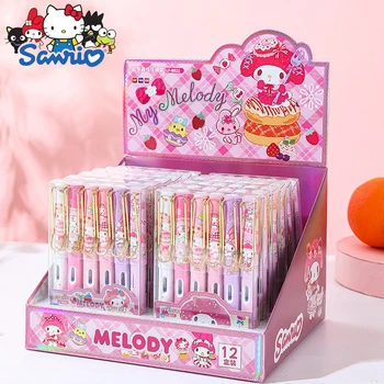72pcs/set Box Sanrio Cartoon Pero Hello Kitty Cinnamoroll Začiatočník Praxi Pero Vymeniteľné Atramentové Kazety Papiernictvo Veľkoobchod