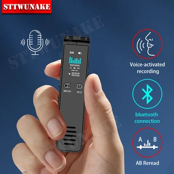 STTWUNAKE Hlasový záznamník bluetooth aktivované nahrávanie zvuku zvuk profesionálny digitálny Diktafón s USB PCM 1536Kbps zariadenia